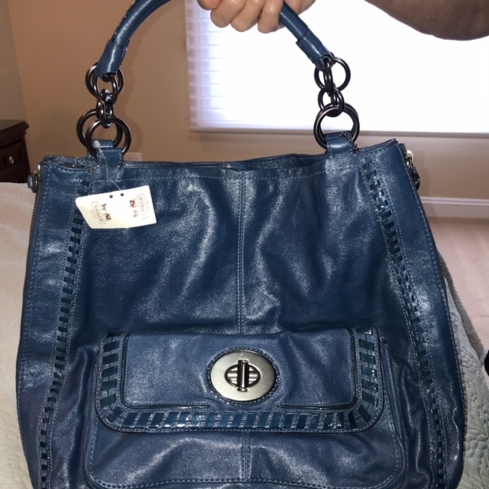 Blue Coach bag